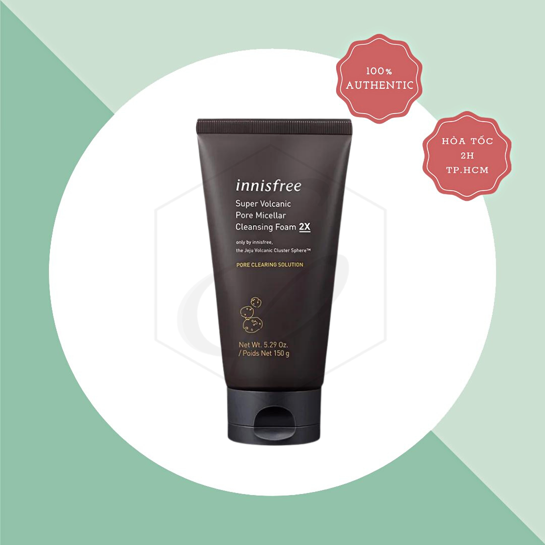 Sữa Rửa Mặt Innisfree Super Volcanic Pore Micellar Cleansing Foam 2X - 150g